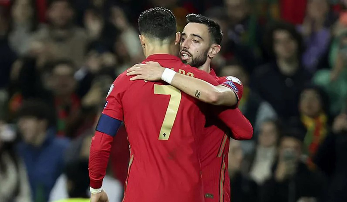 Bruno Fernandes and Cristiano Ronaldo